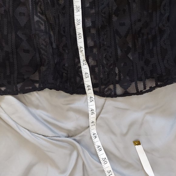 Luxxel Floor length Body Con Low cut, Sheer Evening Gown, Black, Small - Picture 16 of 16